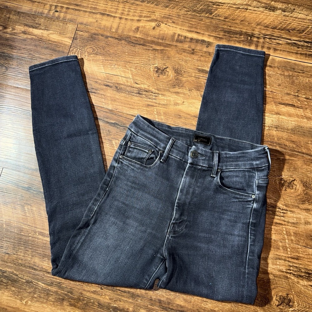 Mother ' High Waisted Looker Ankle' Washed Black Skinny Jeans Women's Size 27
